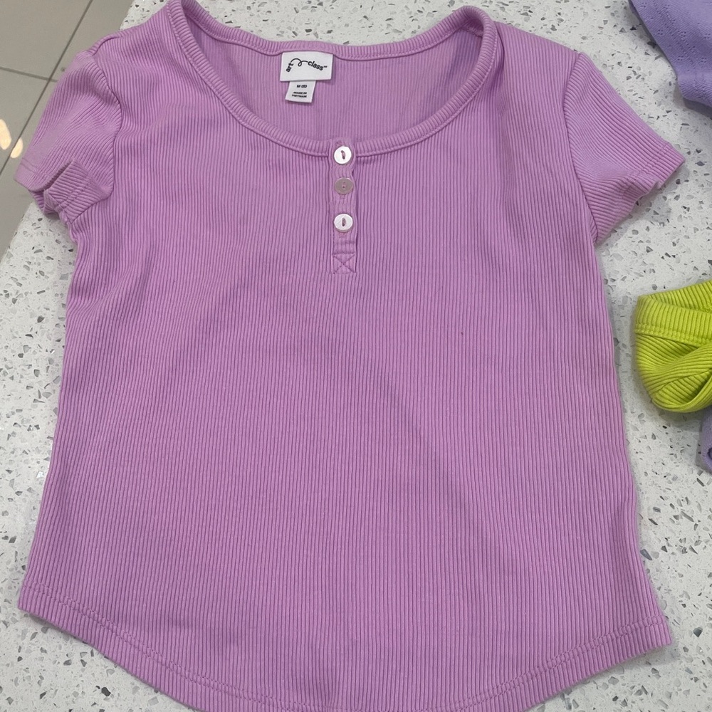 Art Class Lime Ribbed T-Shirt bundle size 7/8 - Picture 4 of 7